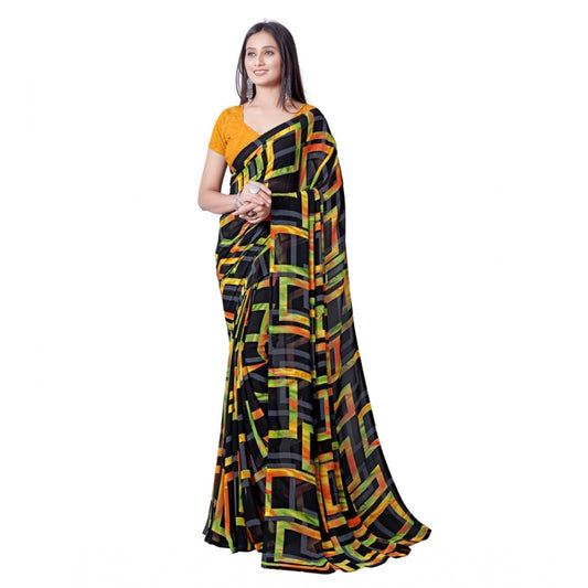 Superior Georgette Printed Saree With Blouse piece