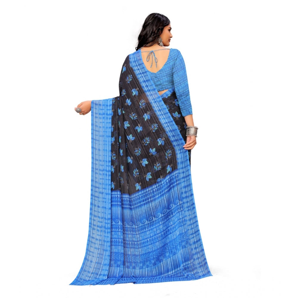 Superior Georgette Printed Saree With Blouse piece