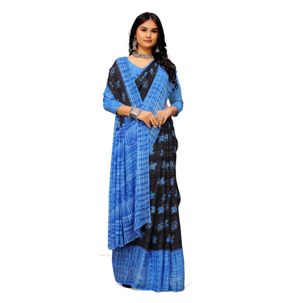 Superior Georgette Printed Saree With Blouse piece