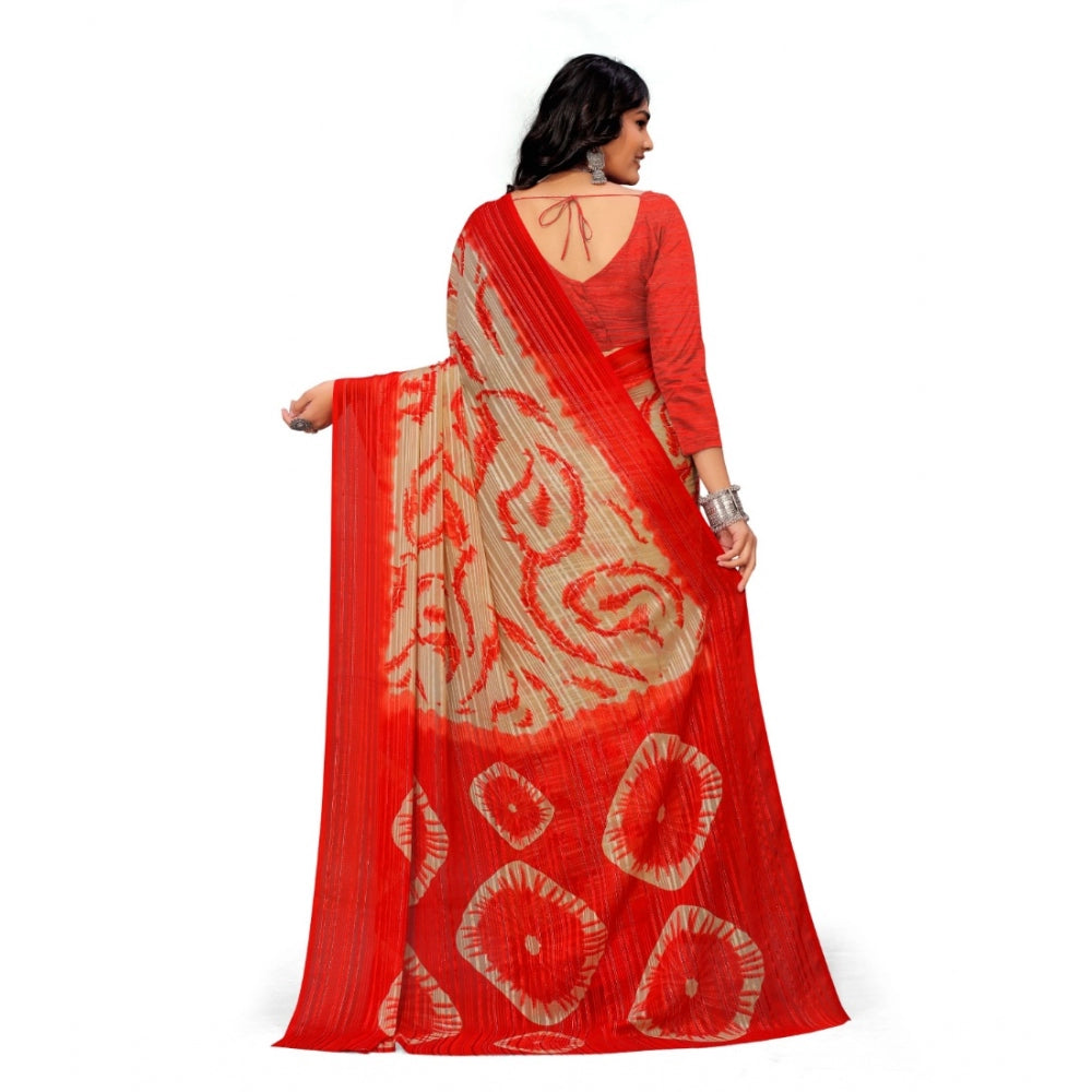 Superior Georgette Printed Saree With Blouse piece