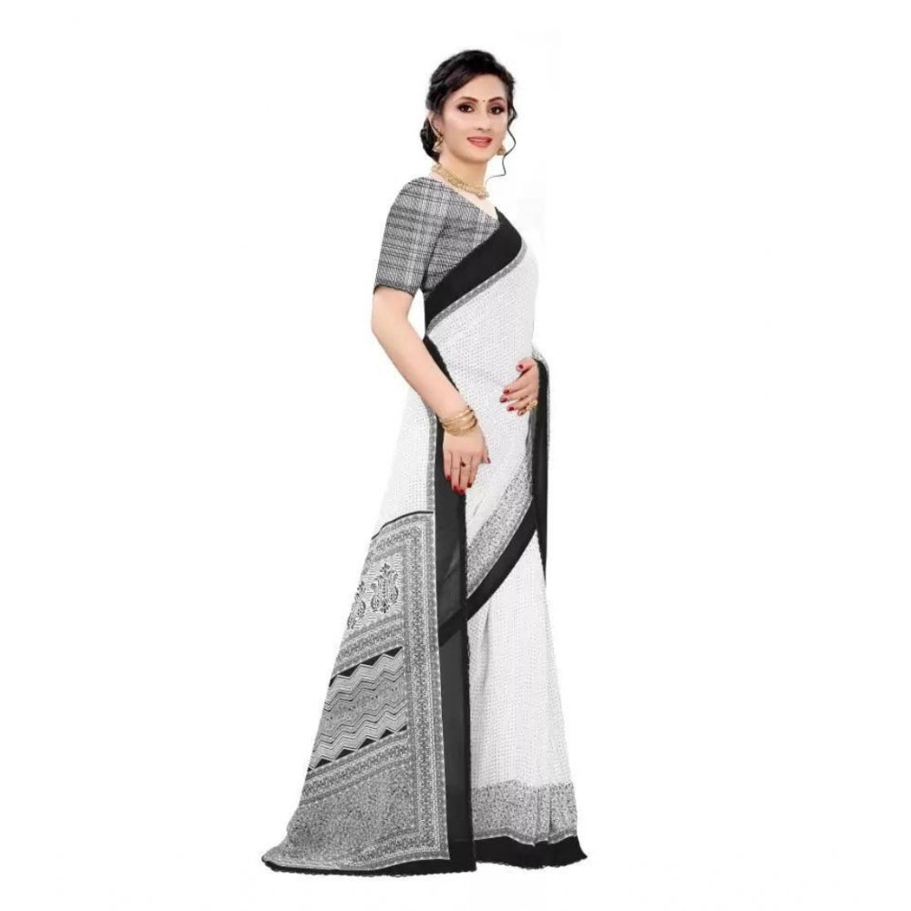 Superior Georgette Printed Saree With Blouse piece