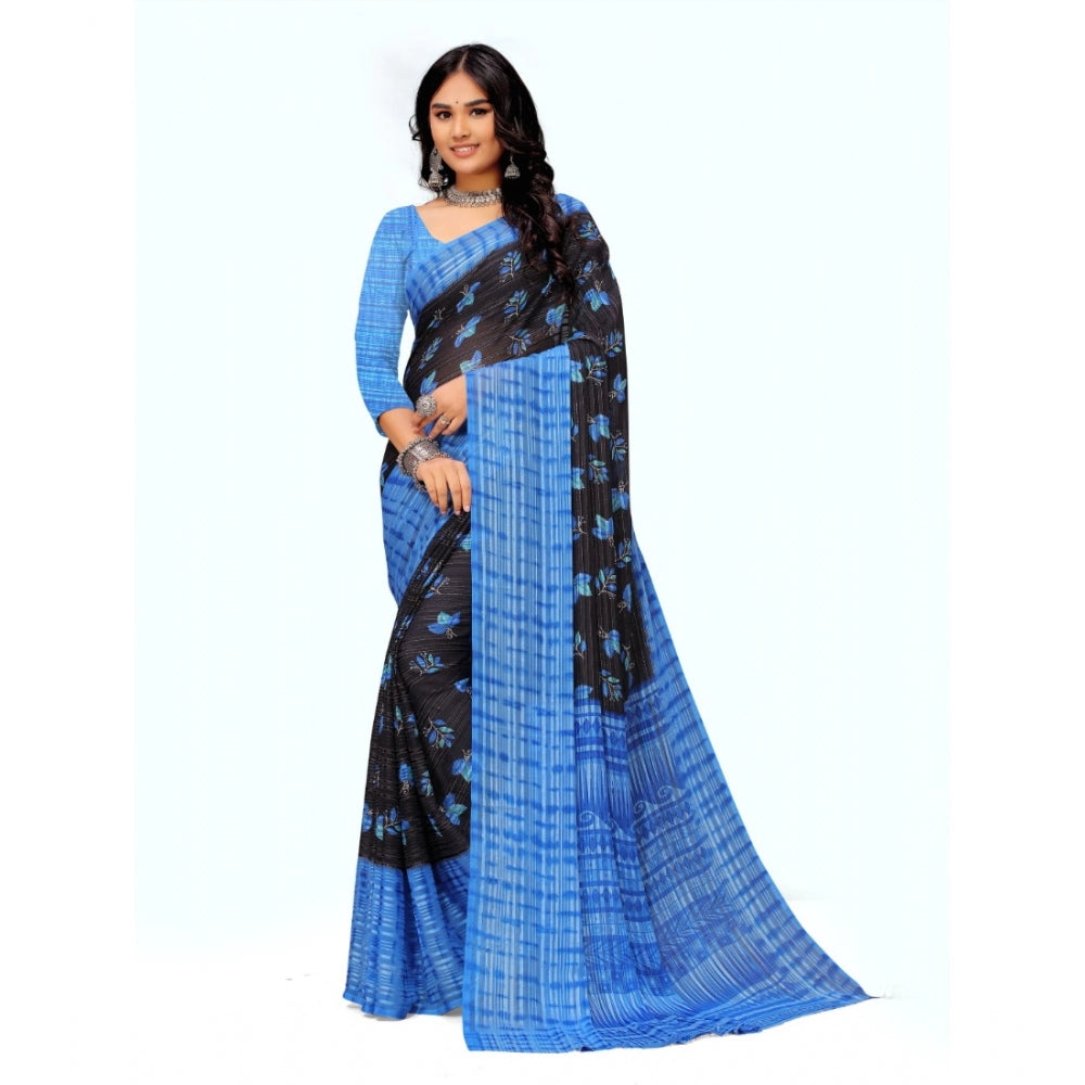 Superior Georgette Printed Saree With Blouse piece