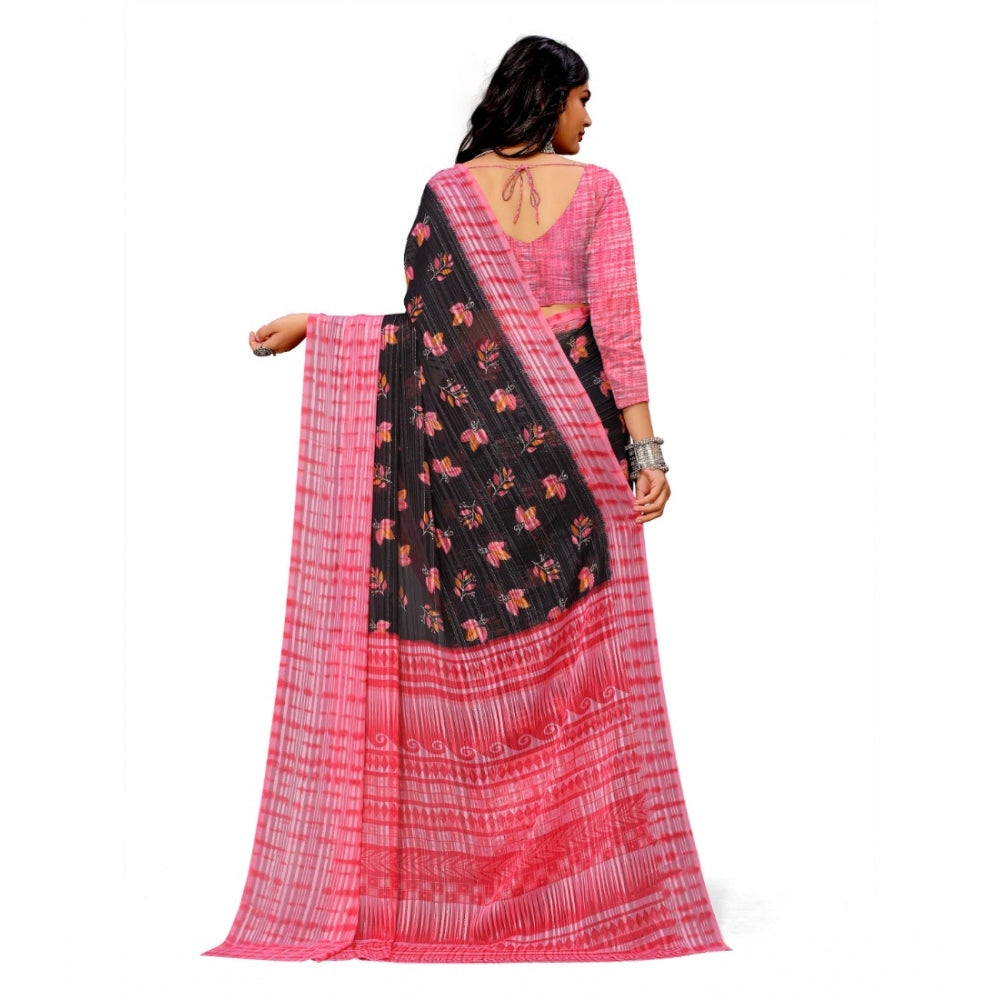 Superior Georgette Printed Saree With Blouse piece