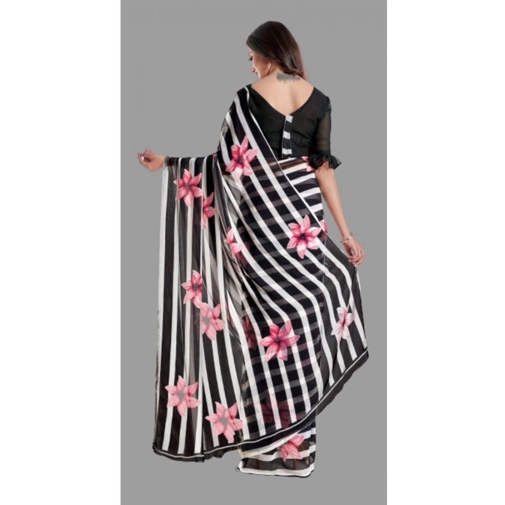 Superior Georgette Printed Saree With Blouse piece