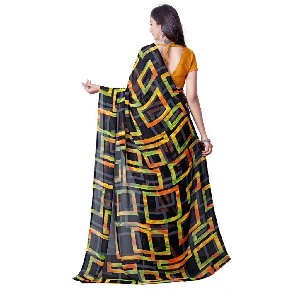 Superior Georgette Printed Saree With Blouse piece