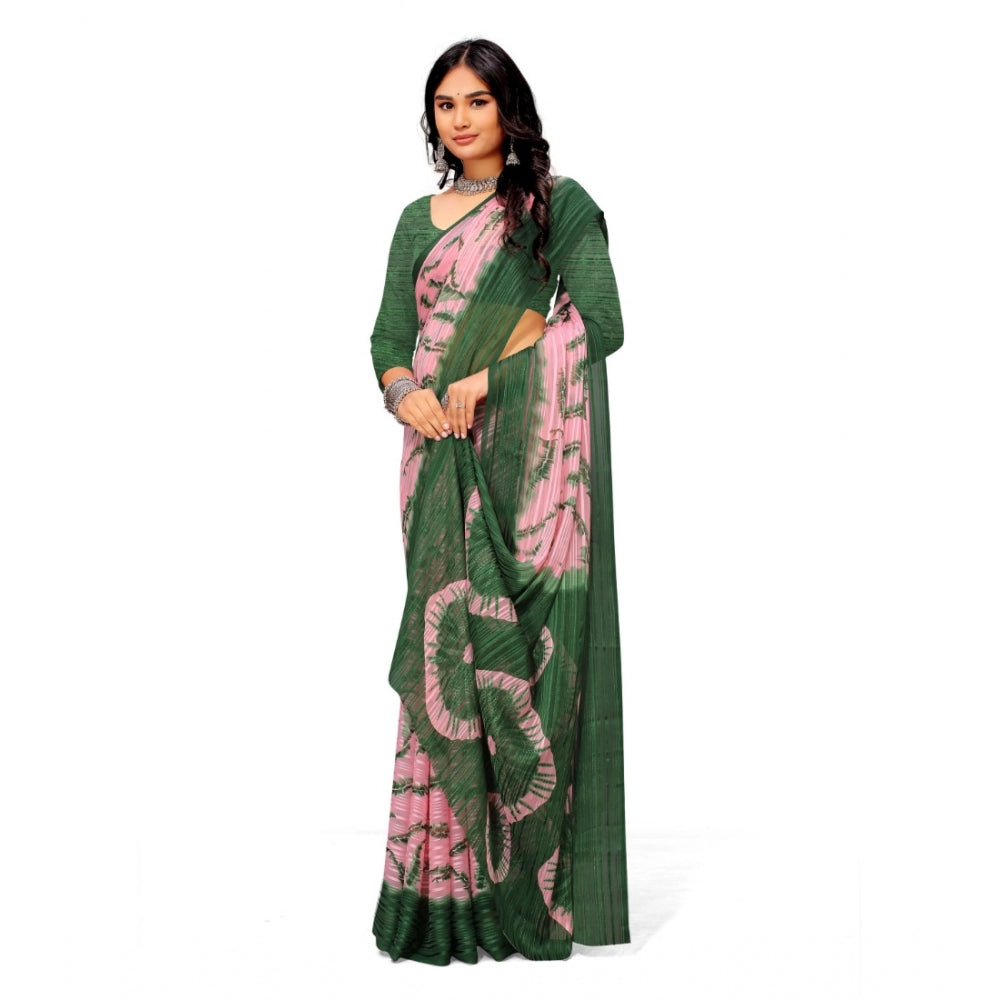 Superior Georgette Printed Saree With Blouse piece