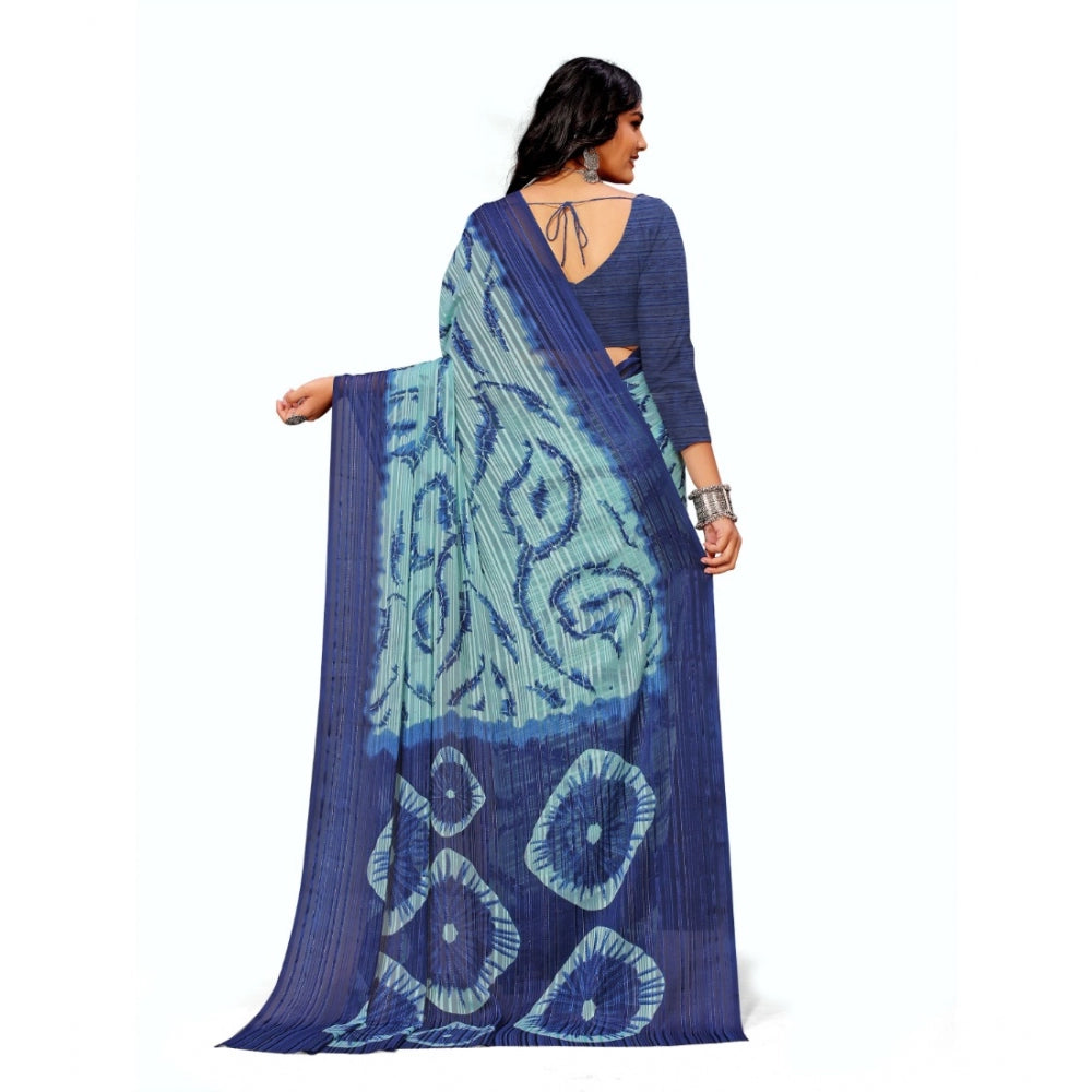 Superior Georgette Printed Saree With Blouse piece