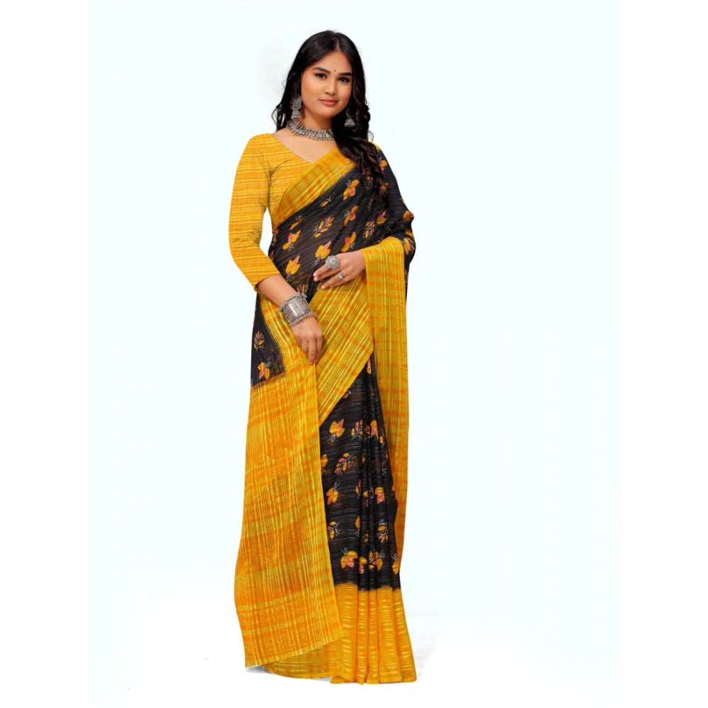 Superior Georgette Printed Saree With Blouse piece