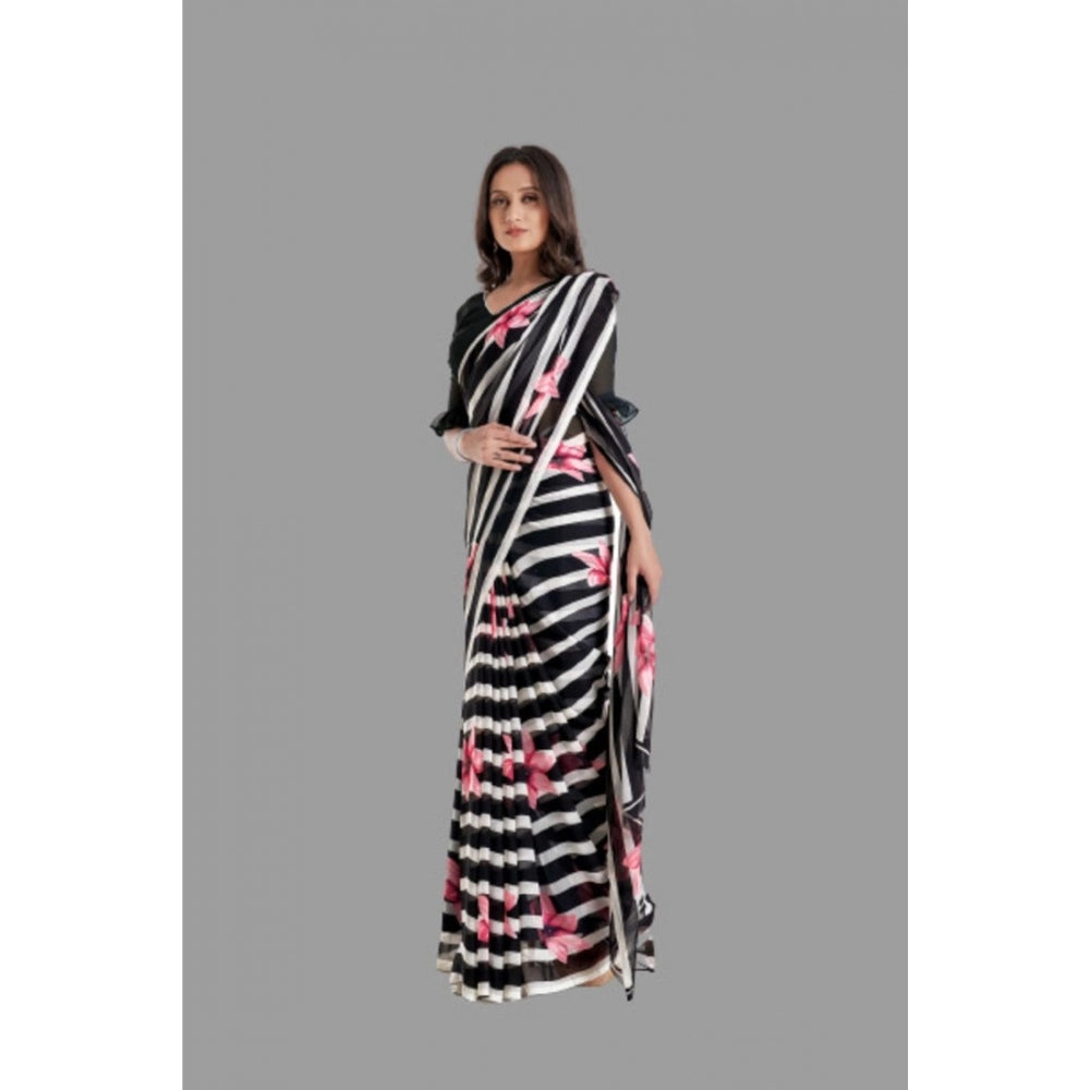 Superior Georgette Printed Saree With Blouse piece