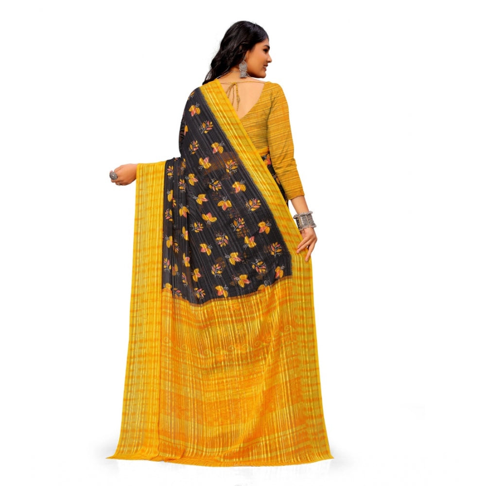 Superior Georgette Printed Saree With Blouse piece