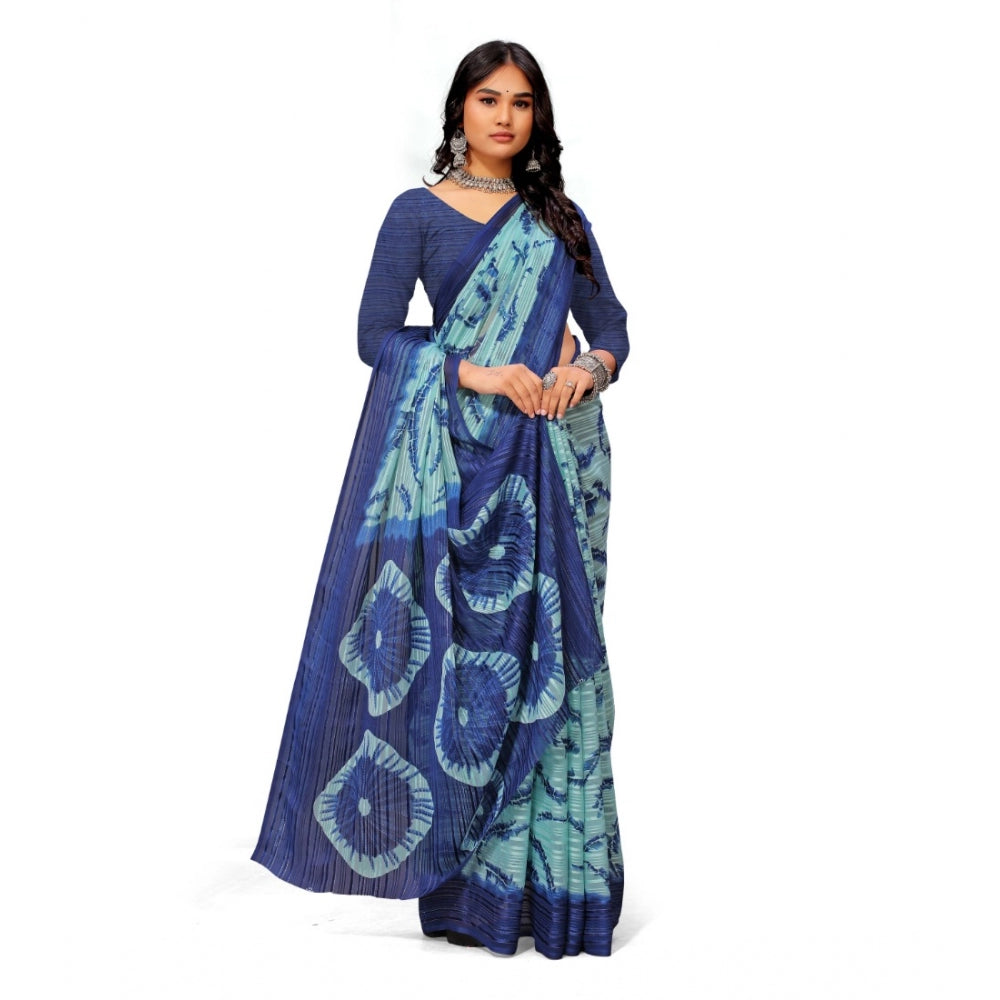 Superior Georgette Printed Saree With Blouse piece