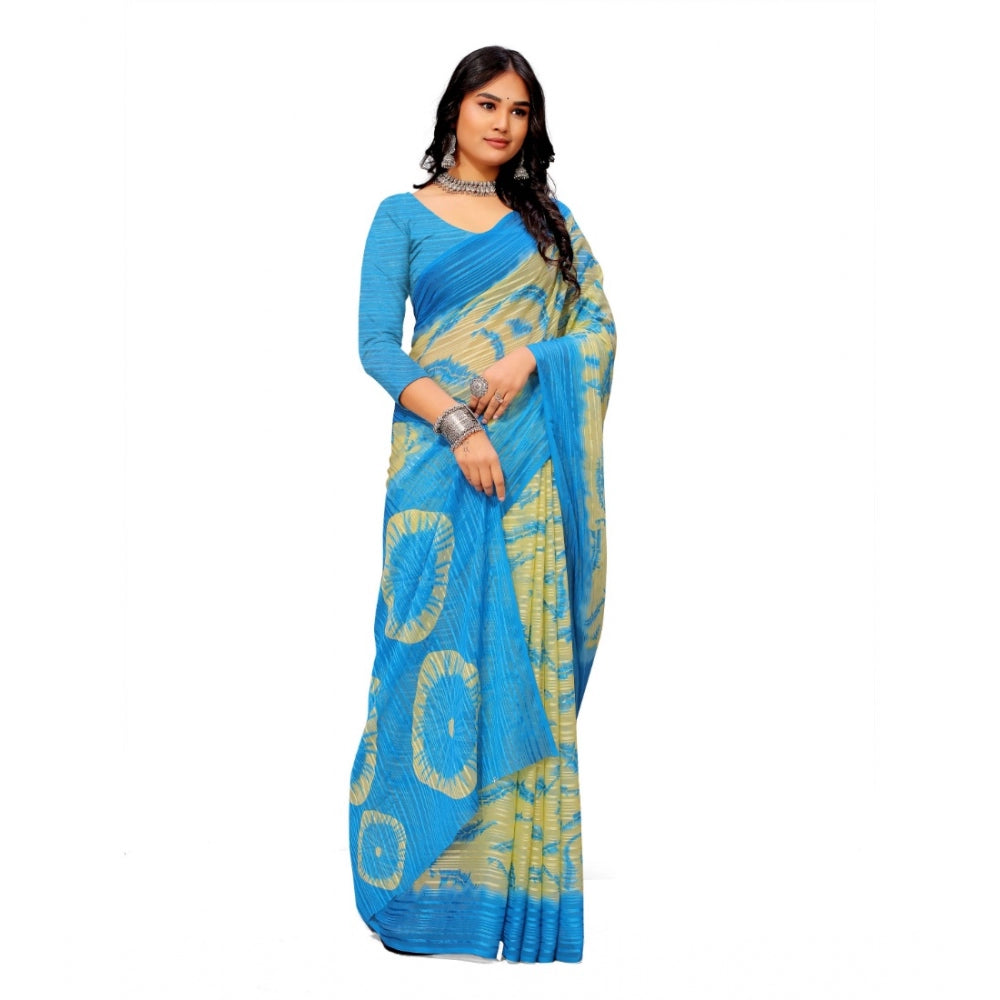 Superior Georgette Printed Saree With Blouse piece