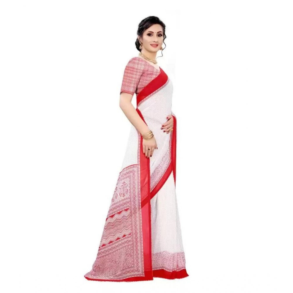 Superior Georgette Printed Saree With Blouse piece