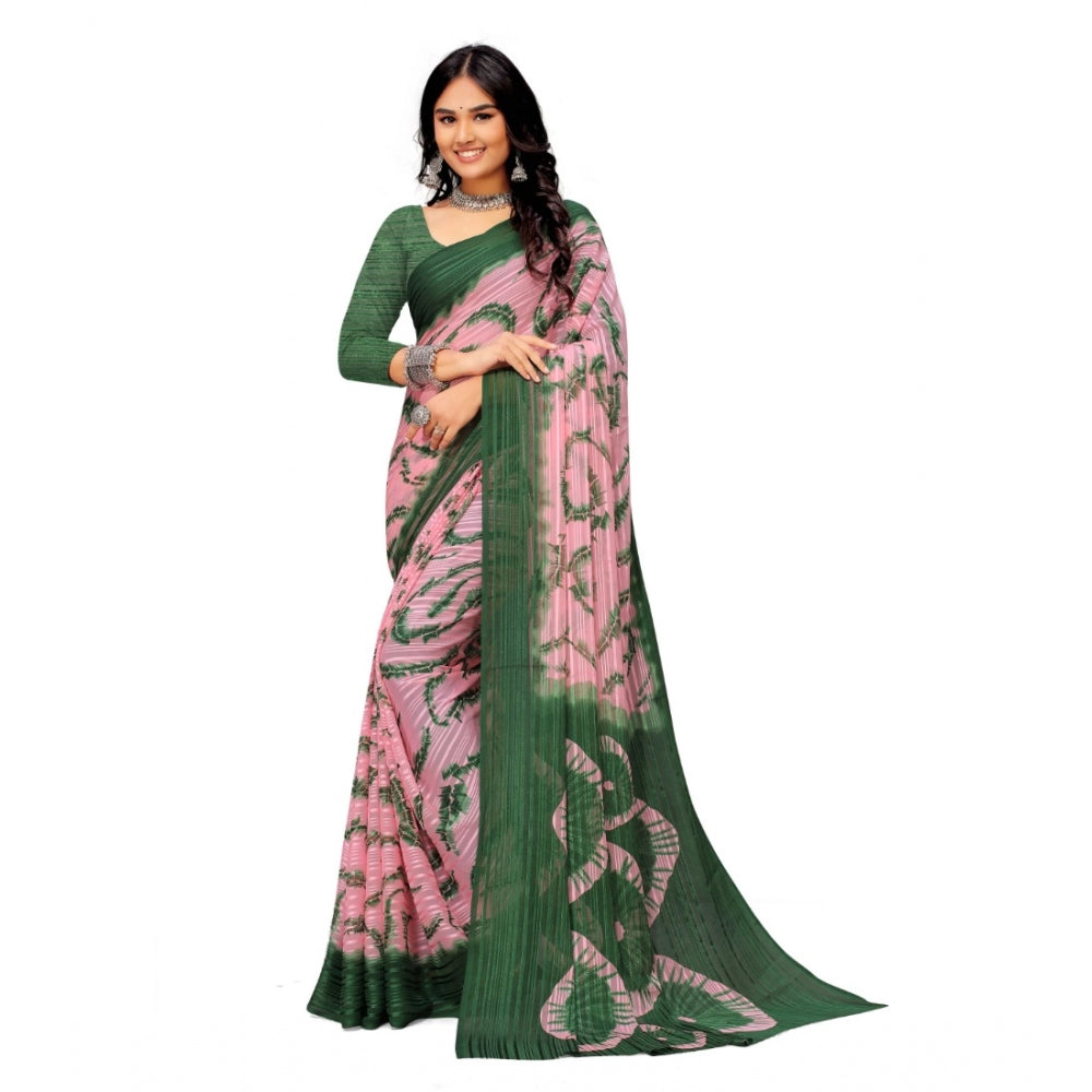 Superior Georgette Printed Saree With Blouse piece