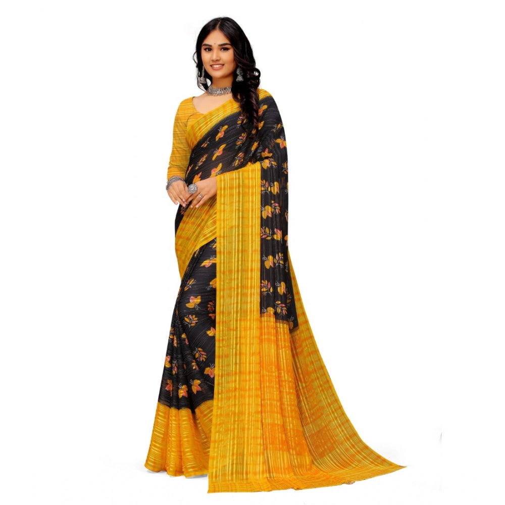 Superior Georgette Printed Saree With Blouse piece