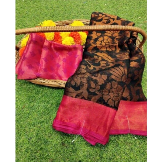 Modern Viscose Rayon Printed Saree With Blouse piece