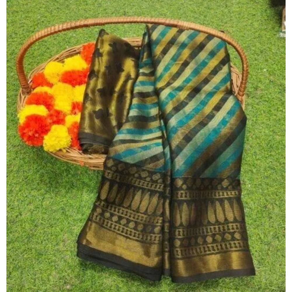 Gracious Viscose Rayon Printed Saree With Blouse piece