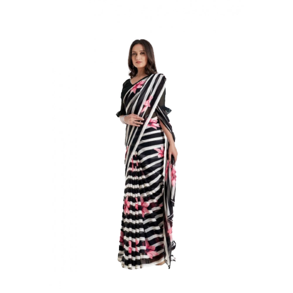 Superior Georgette Printed Saree With Blouse piece