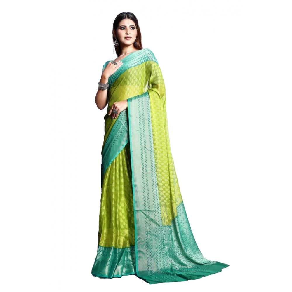 Awesome Viscose Rayon Printed Saree With Blouse piece