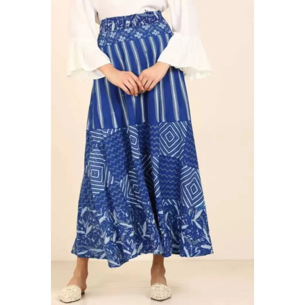 Alluring Cotton Printed Wrap Around Maxi Skirt