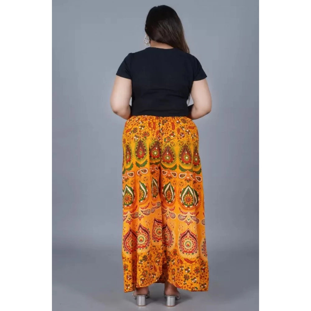 Fashionable Cotton Jaipur Printed Elastic Palazzo Pant