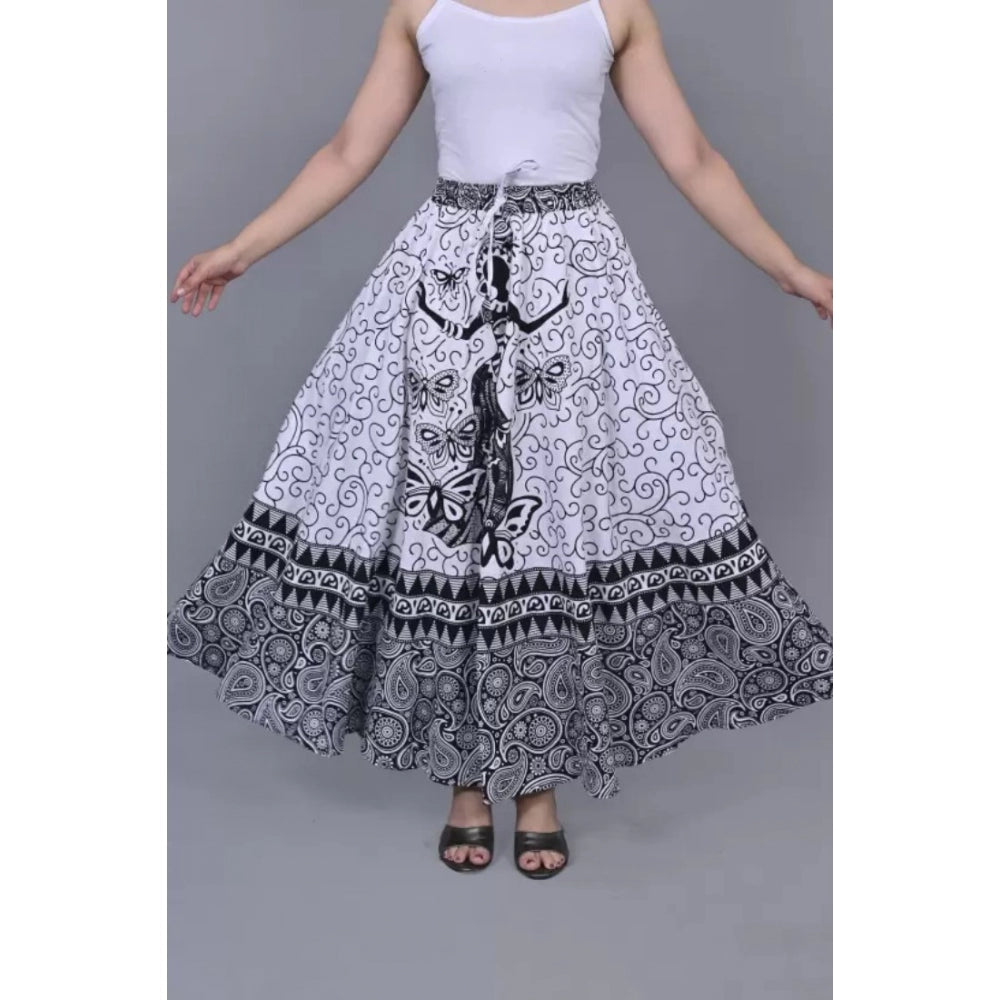 Alluring Cotton Printed Wrap Around Maxi Skirt