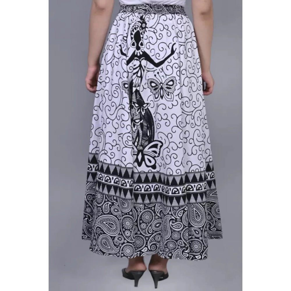 Alluring Cotton Printed Wrap Around Maxi Skirt