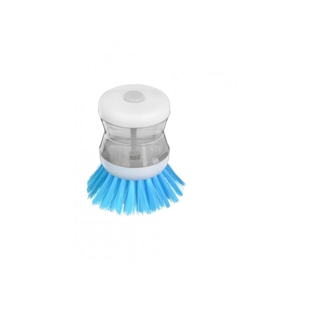 Sensational Pack Of 2 Plastic Wash Basin Brush Cleaner With Liquid Soap Dispenser