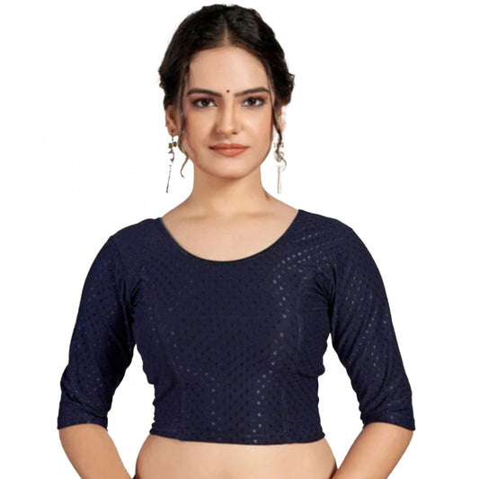 Attractive Cotton Lycra Blend Solid Non Padded Readymade Blouse