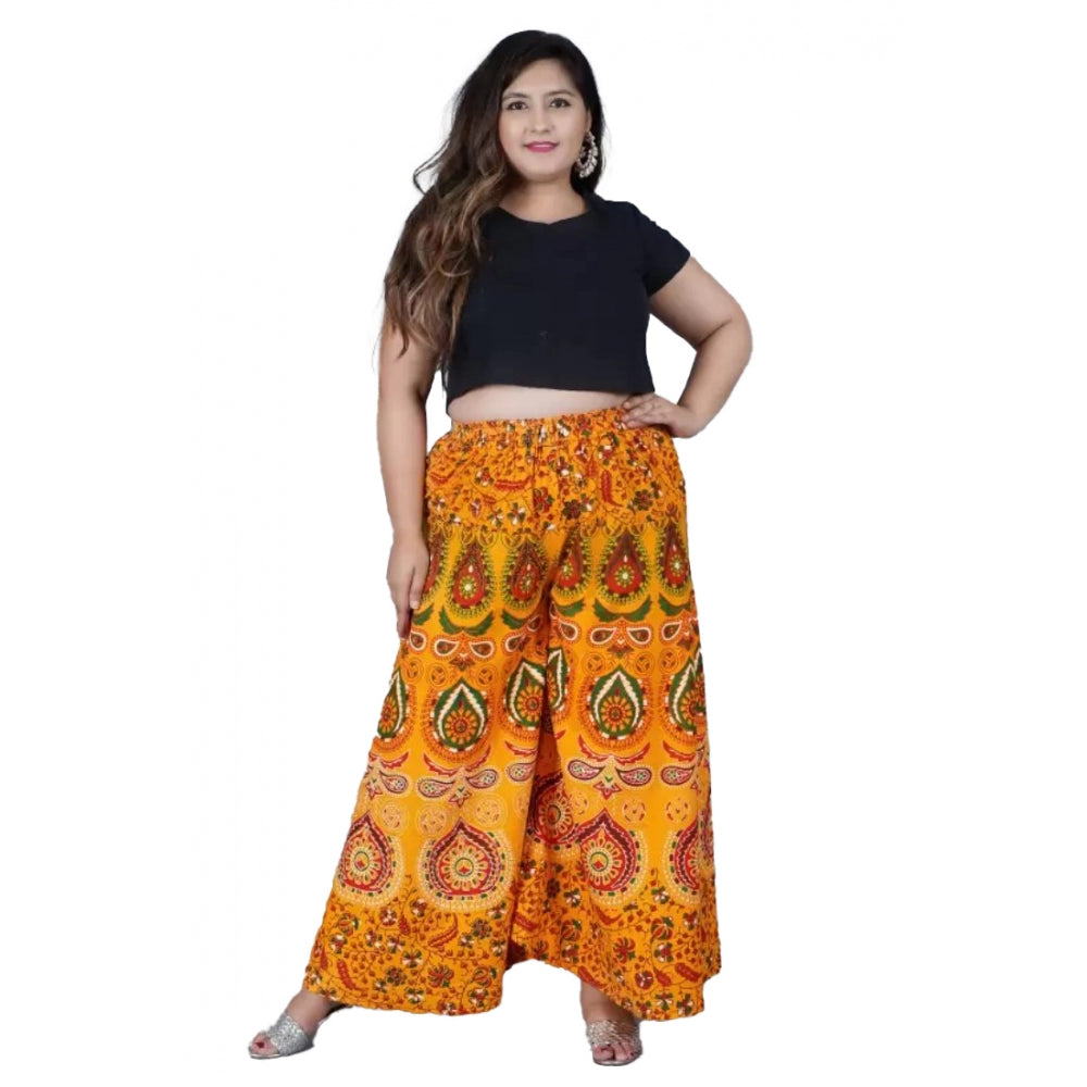 Fashionable Cotton Jaipur Printed Elastic Palazzo Pant