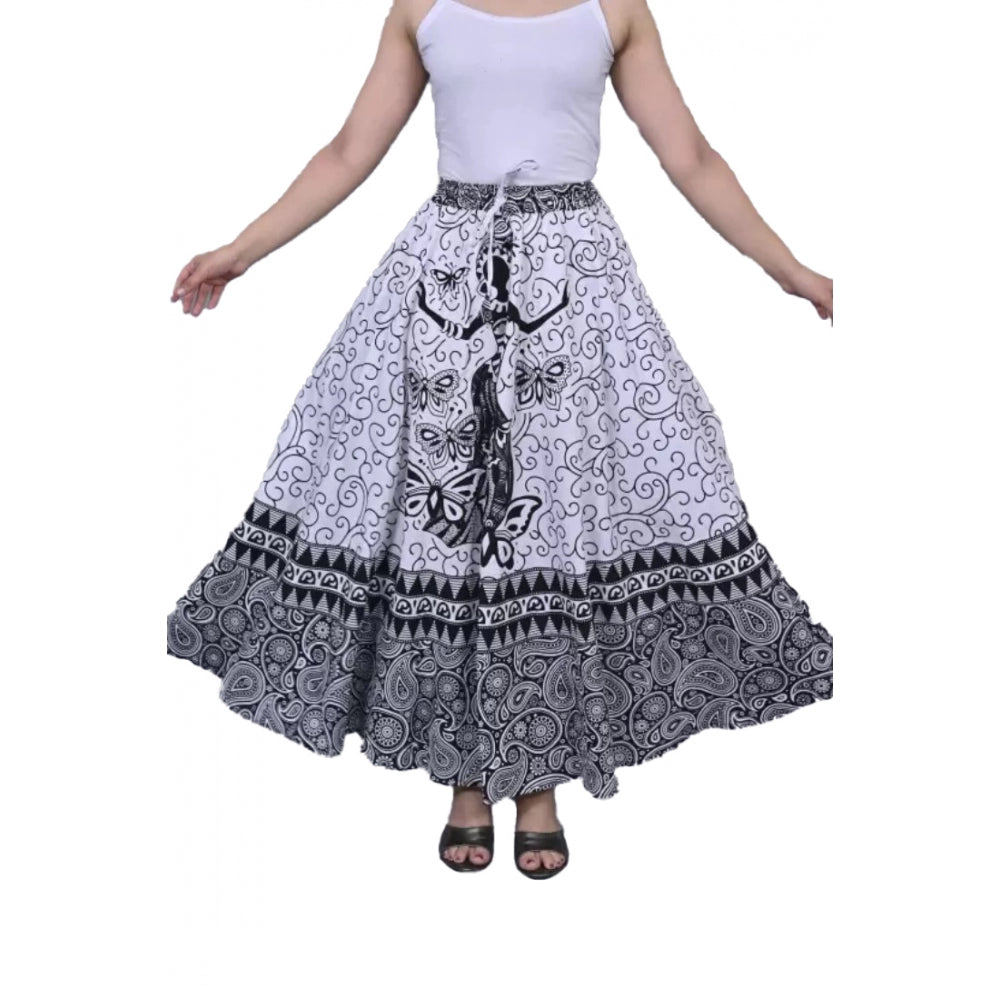 Alluring Cotton Printed Wrap Around Maxi Skirt