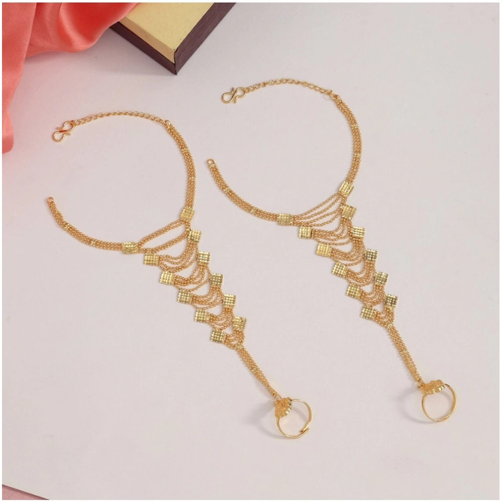 Wonderful Gold Plated Hathphool Adjustable Chain