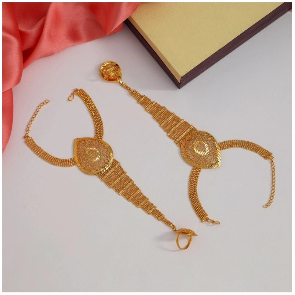 Wonderful Gold Plated Hathphool Adjustable Chain