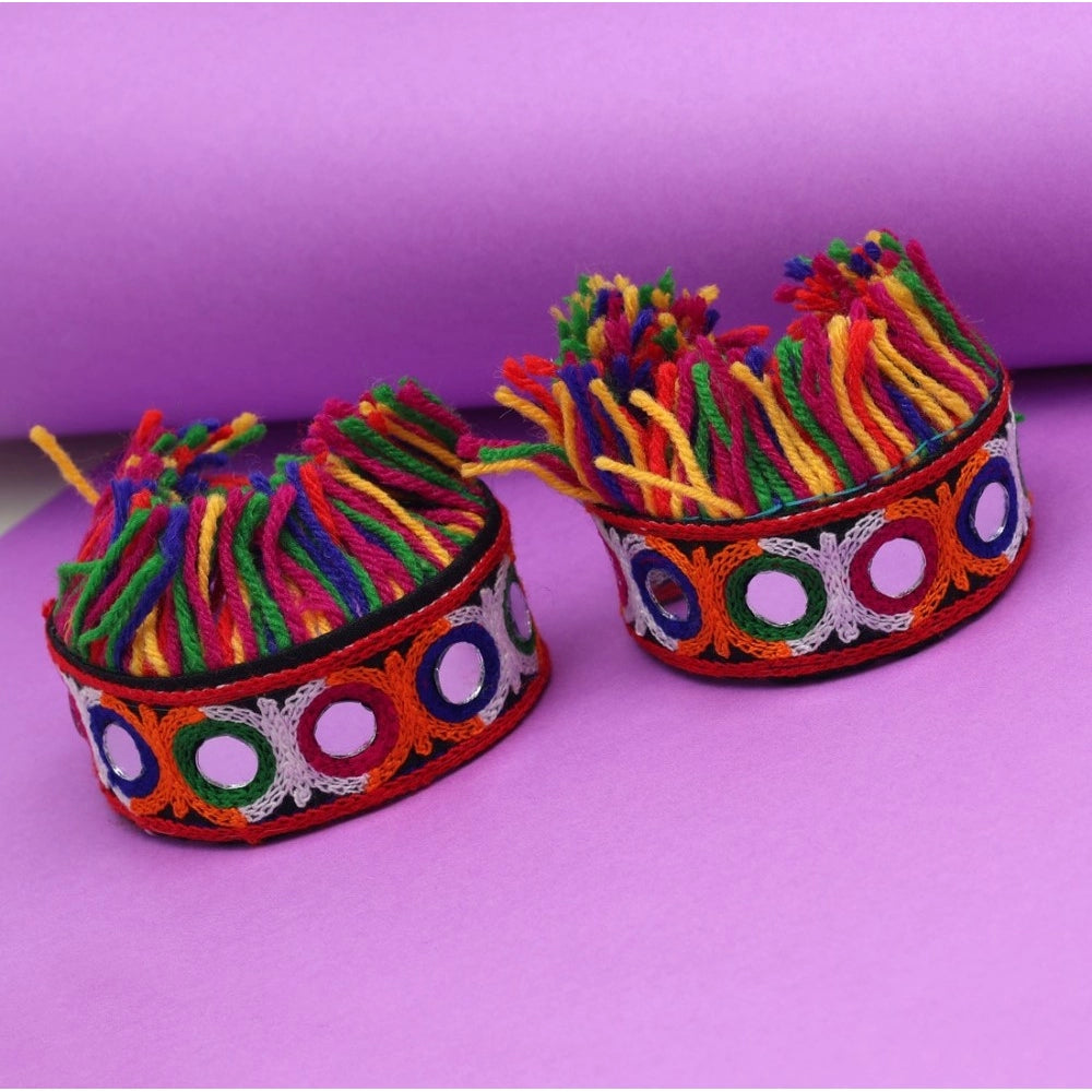 Gorgeous Multi Color Oxidised Thread Work 1 Pair Of Adjustable Bracelet