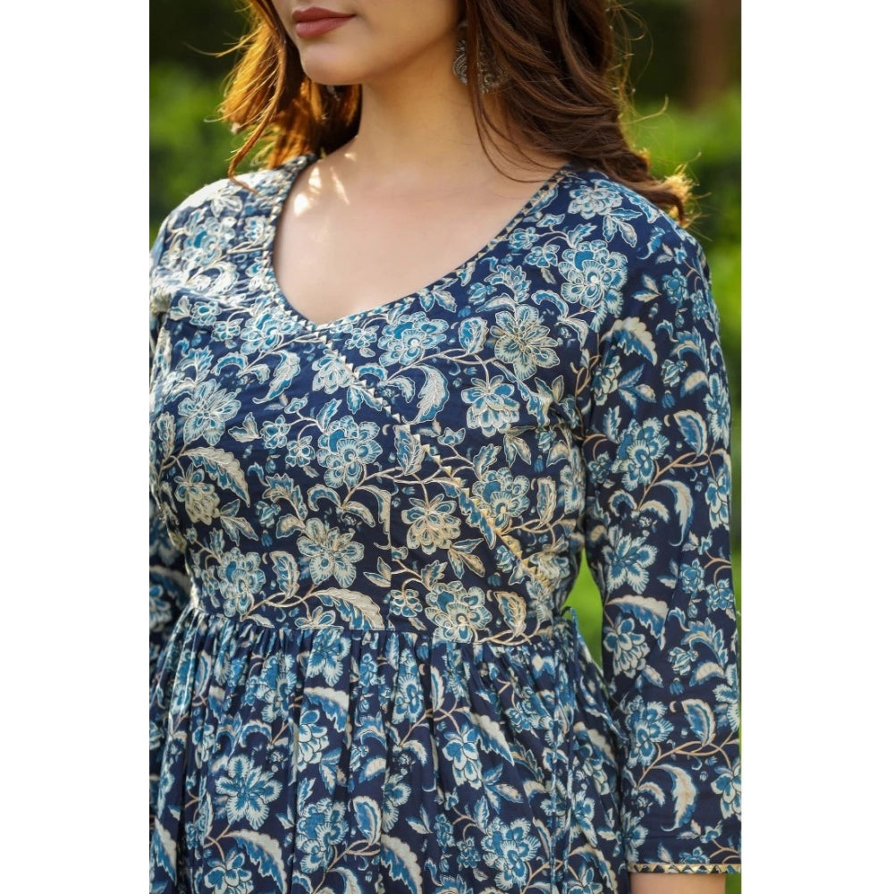 Casual Printed Cotton Kurta Set