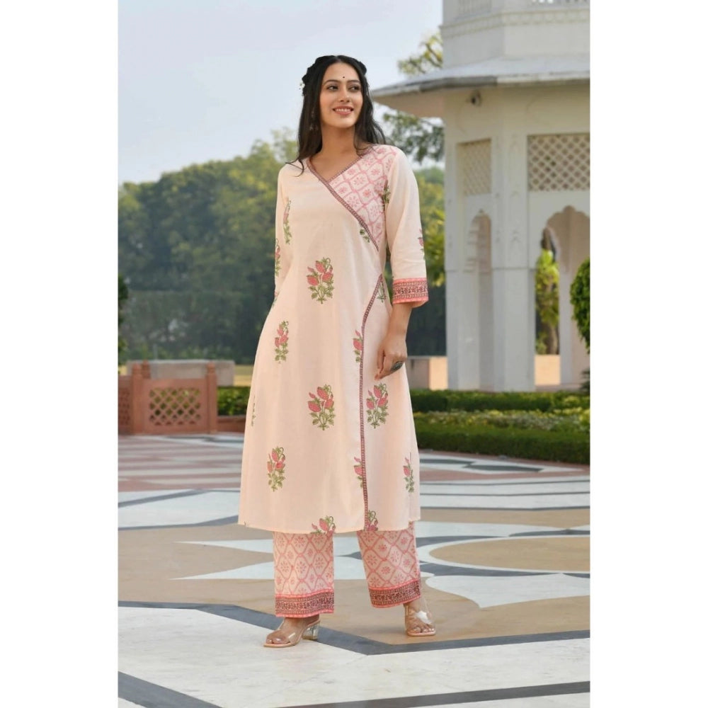 Casual Floral Print Cotton Kurta Set