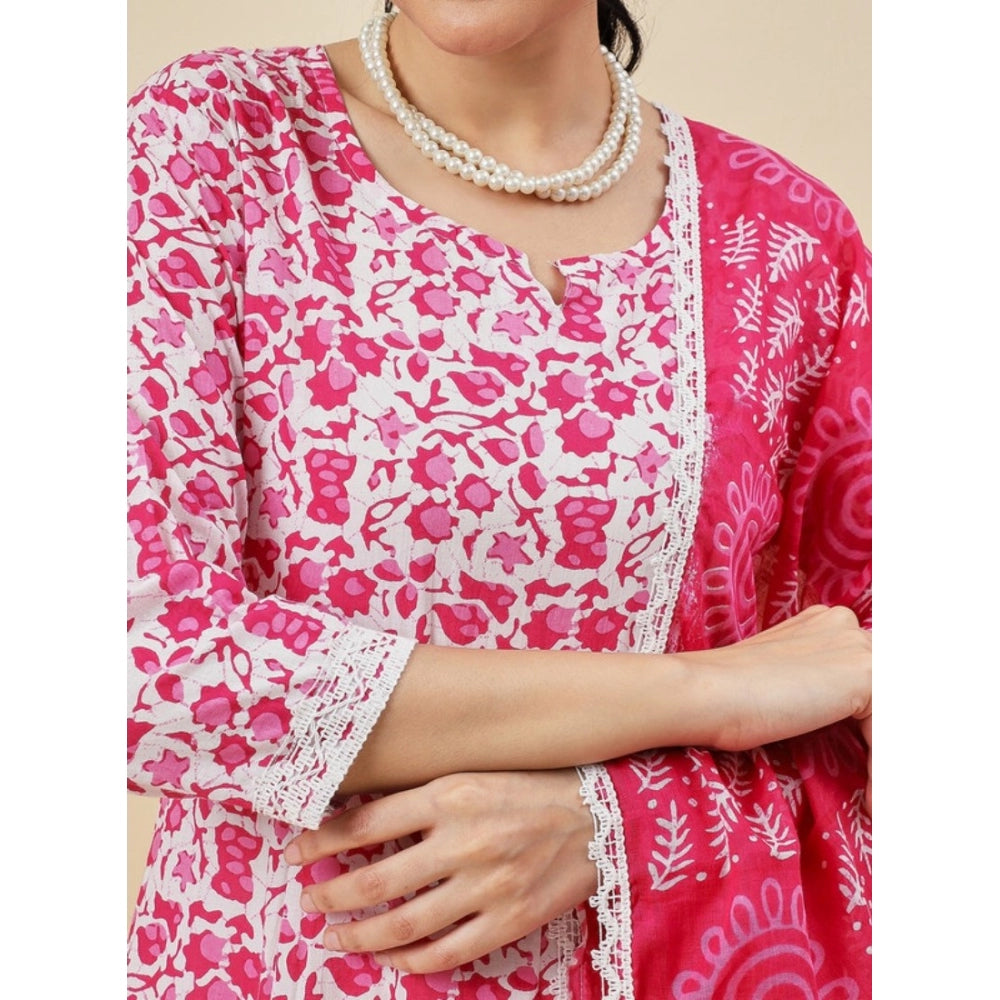 Casual Printed Cotton Kurta Set