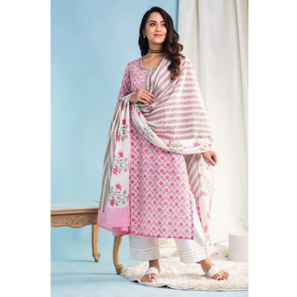 Casual Printed Cotton Kurta Set