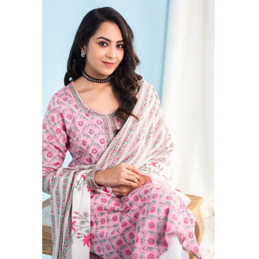 Casual Printed Cotton Kurta Set