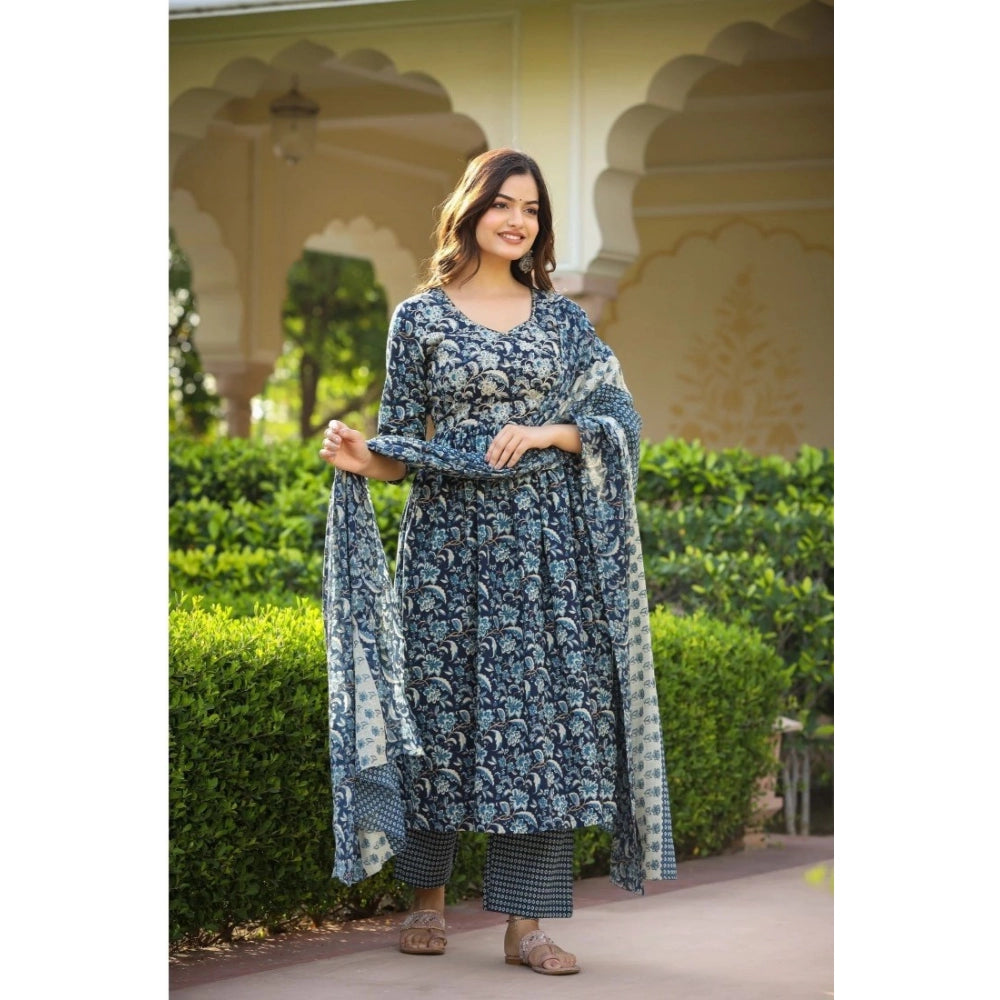 Casual Printed Cotton Kurta Set