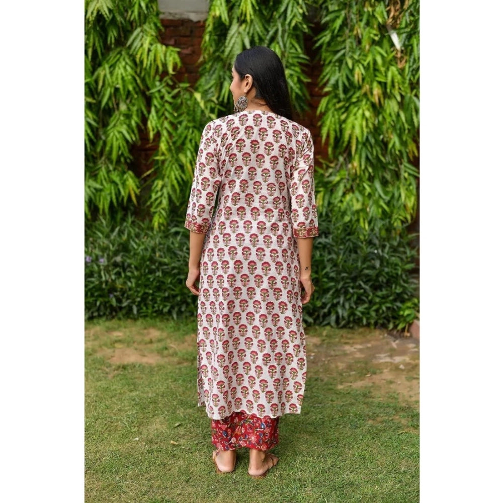 Casual Printed Cotton Kurta Set