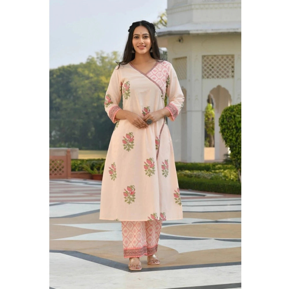 Casual Floral Print Cotton Kurta Set