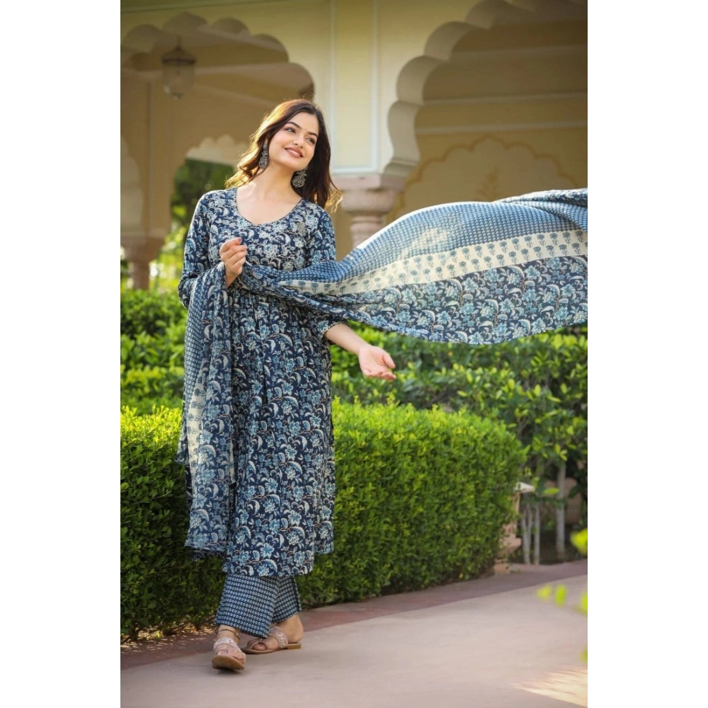 Casual Printed Cotton Kurta Set