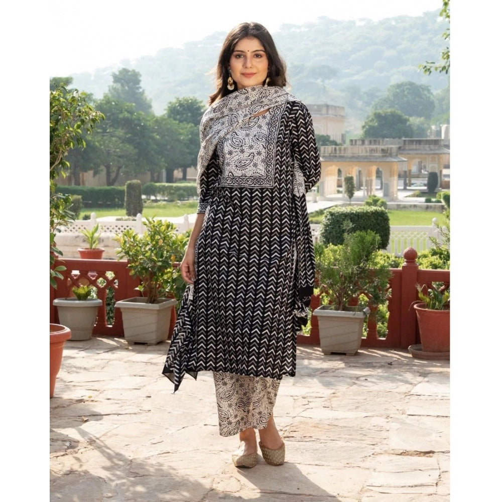 Casual Printed Cotton Kurta Set