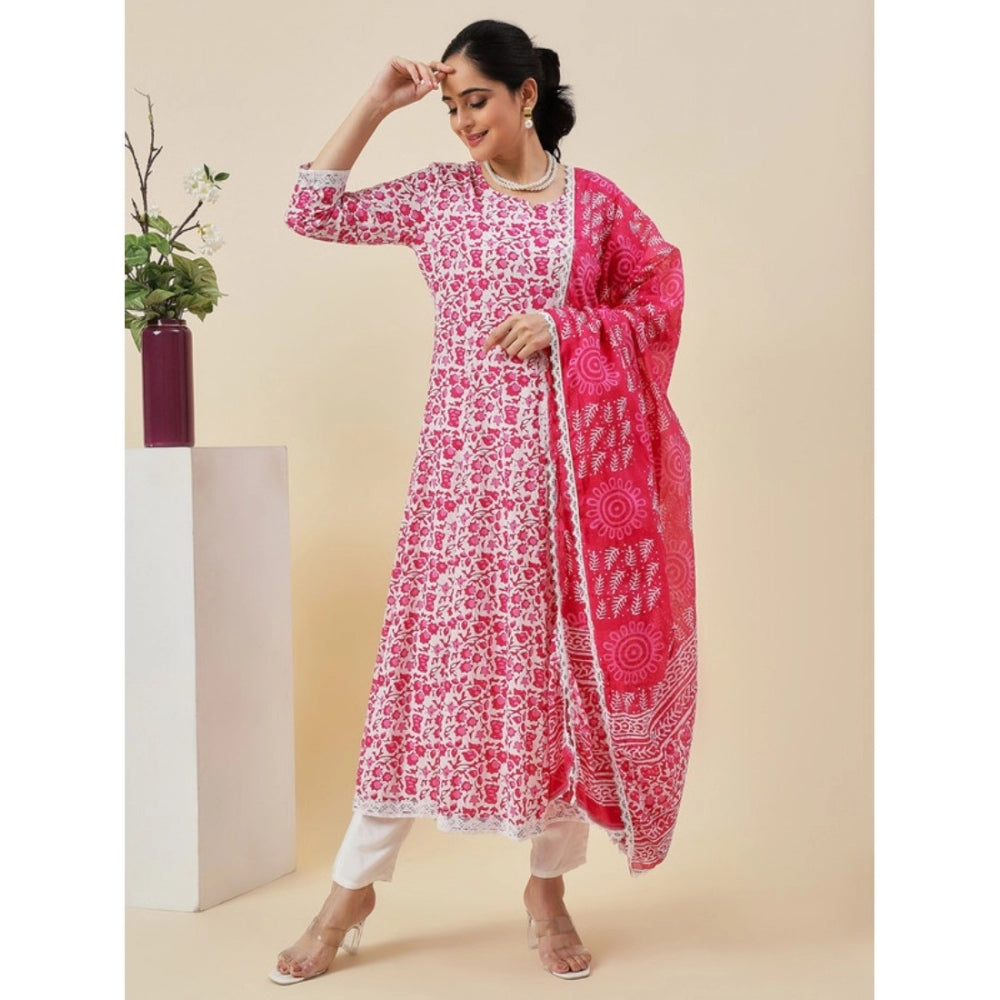 Casual Printed Cotton Kurta Set