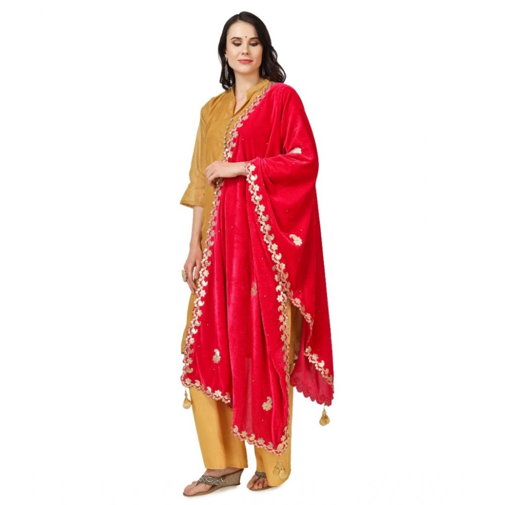 Fashionable Women's Velvet Gotta Patti Dupatta