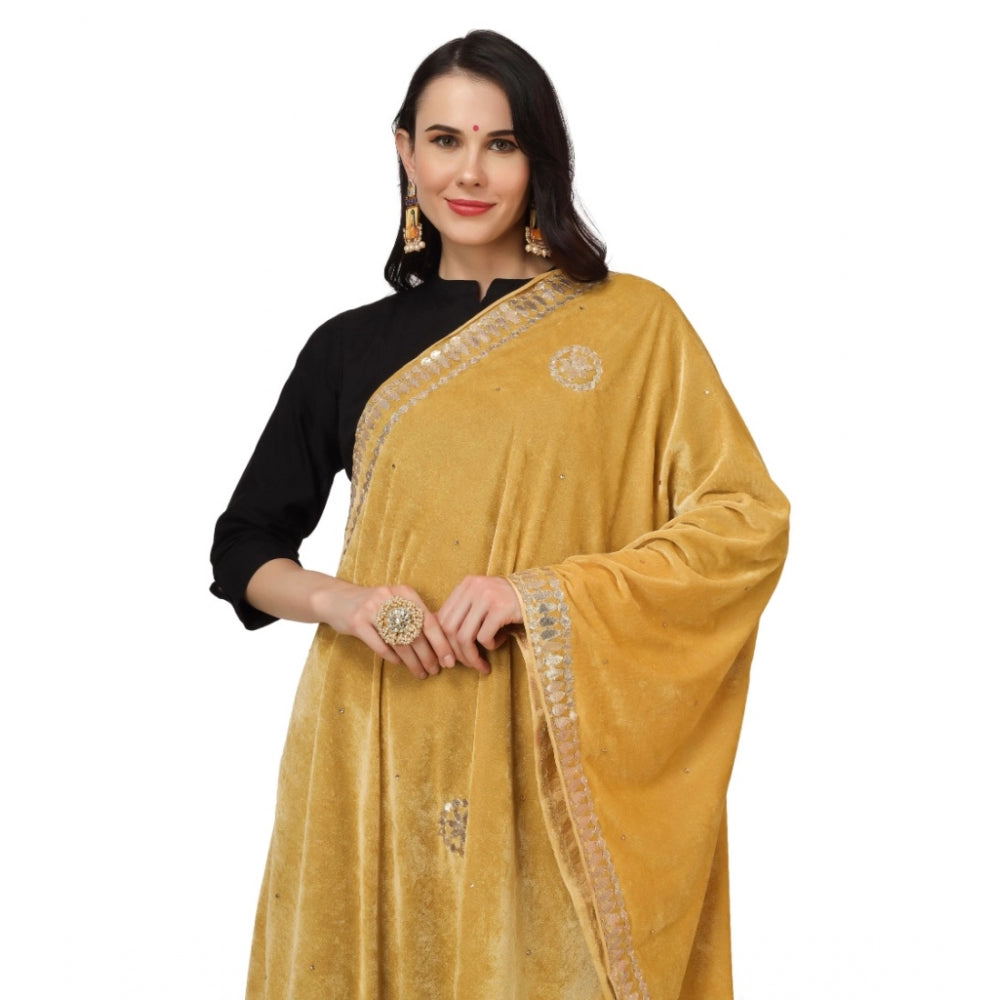 Fashionable Women's Velvet Gotta Patti Dupatta