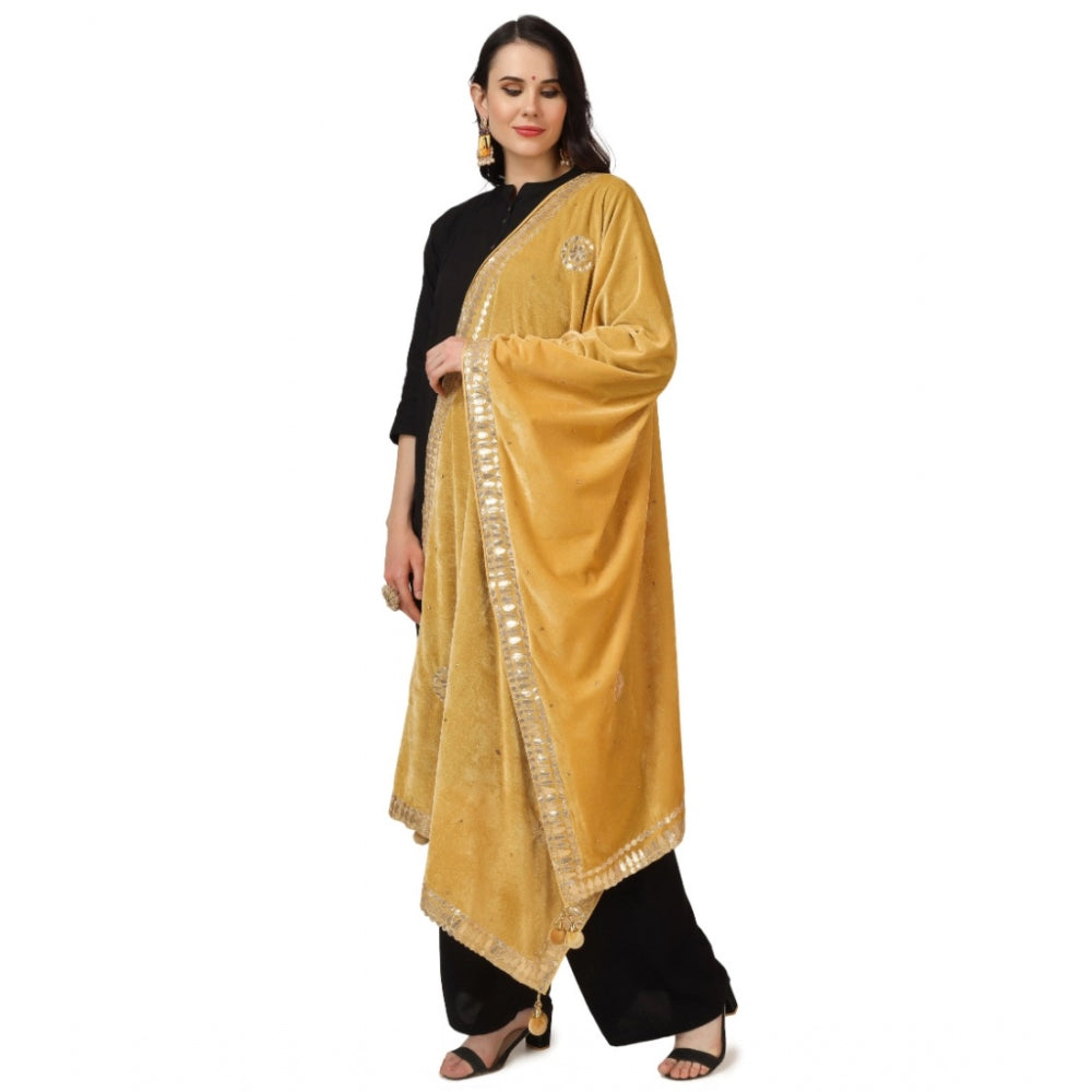 Fashionable Women's Velvet Gotta Patti Dupatta