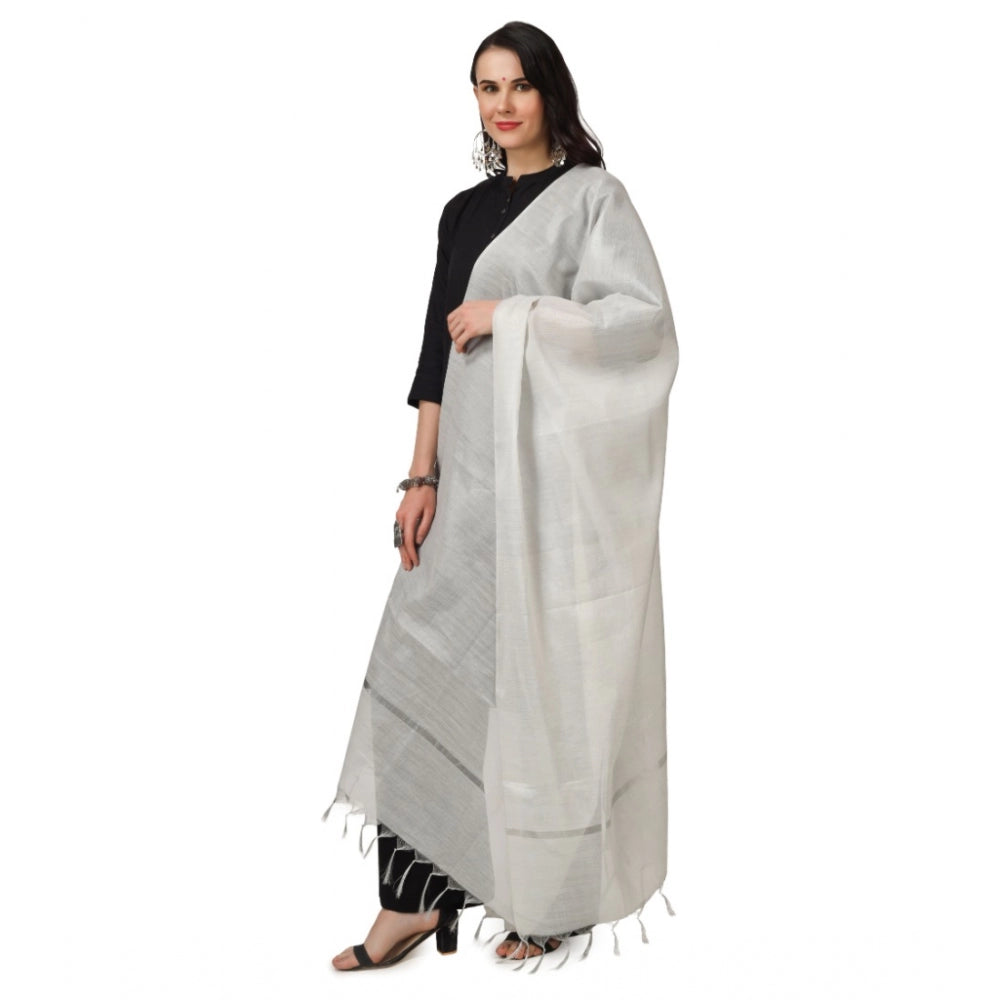 Attractive Women's Chanderi Solid Dupatta