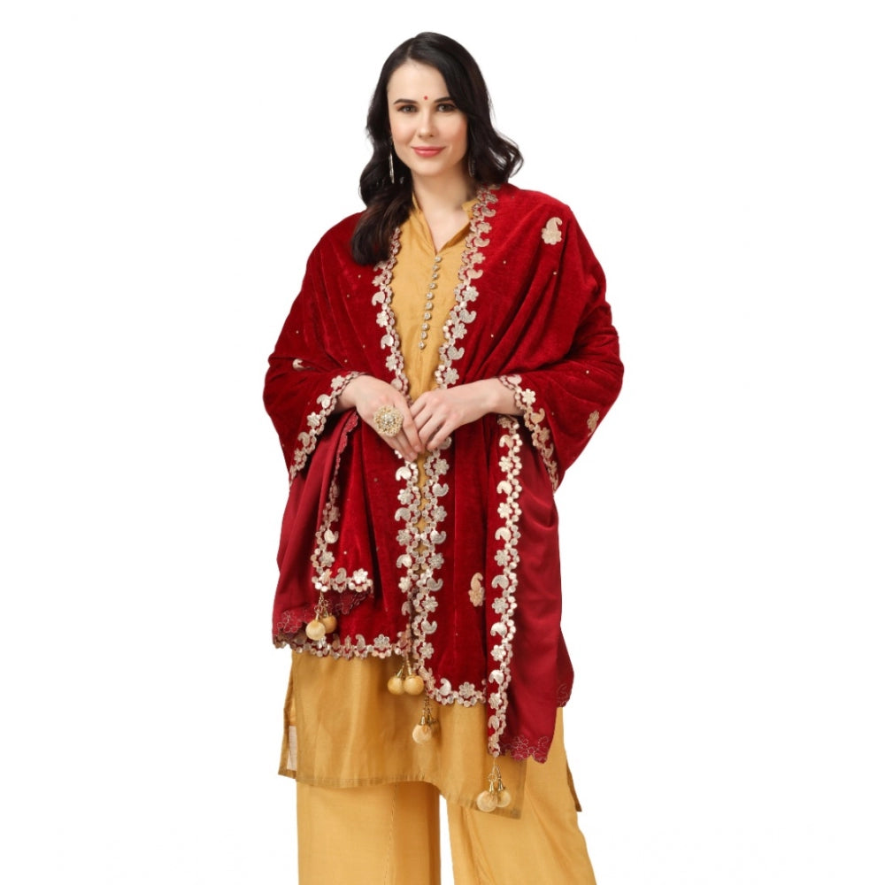 Alluring Women's Velvet Gotta Patti Dupatta